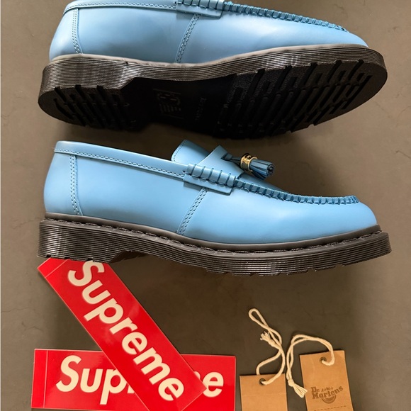 Supreme Dr. Martens Blue Tassel Slip-On Loafers BRAND NEW 11US - Picture 4 of 5